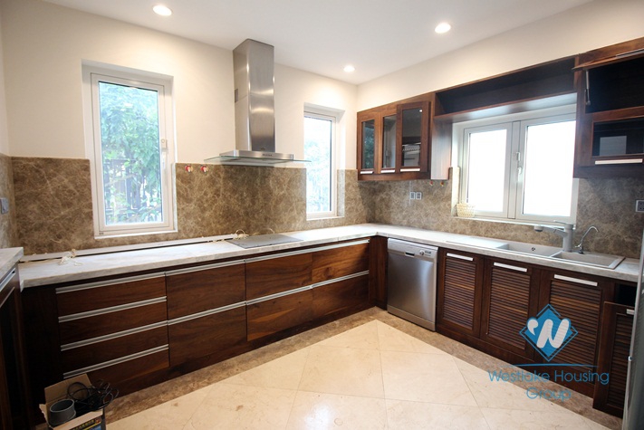 Stunning modern house for rent on Lac Long Quan in diplomat's neighborhood